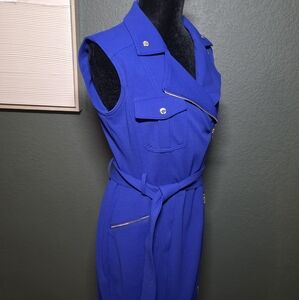 Calvin Klein Collection Blue Sleeveless Dress